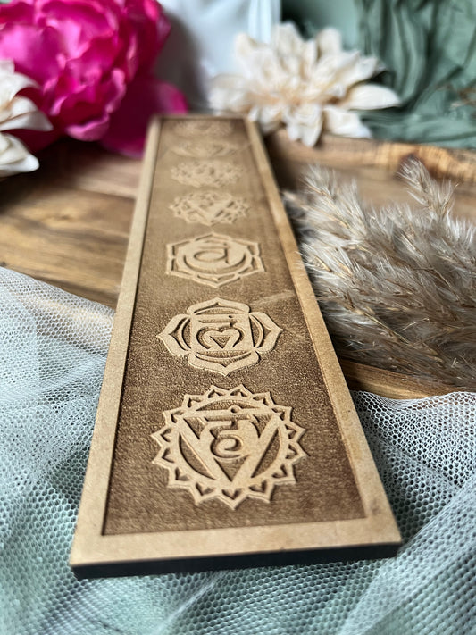 Plaque en bois - 7 CHAKRAS