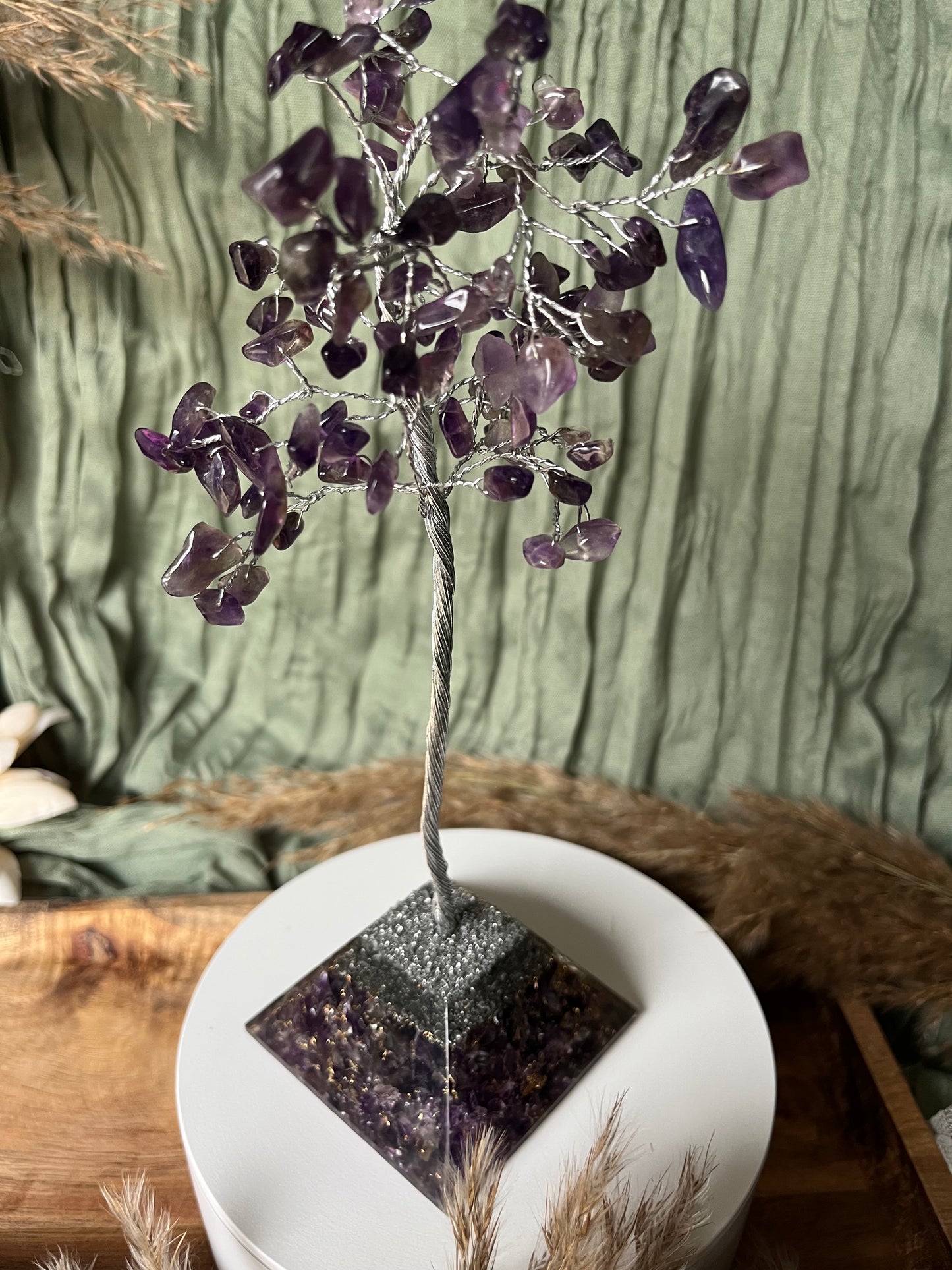 Arbre du bonheur & Orgonite - ÉNERGIE HARMONISANTE & SPIRITUELLE -Améthyste