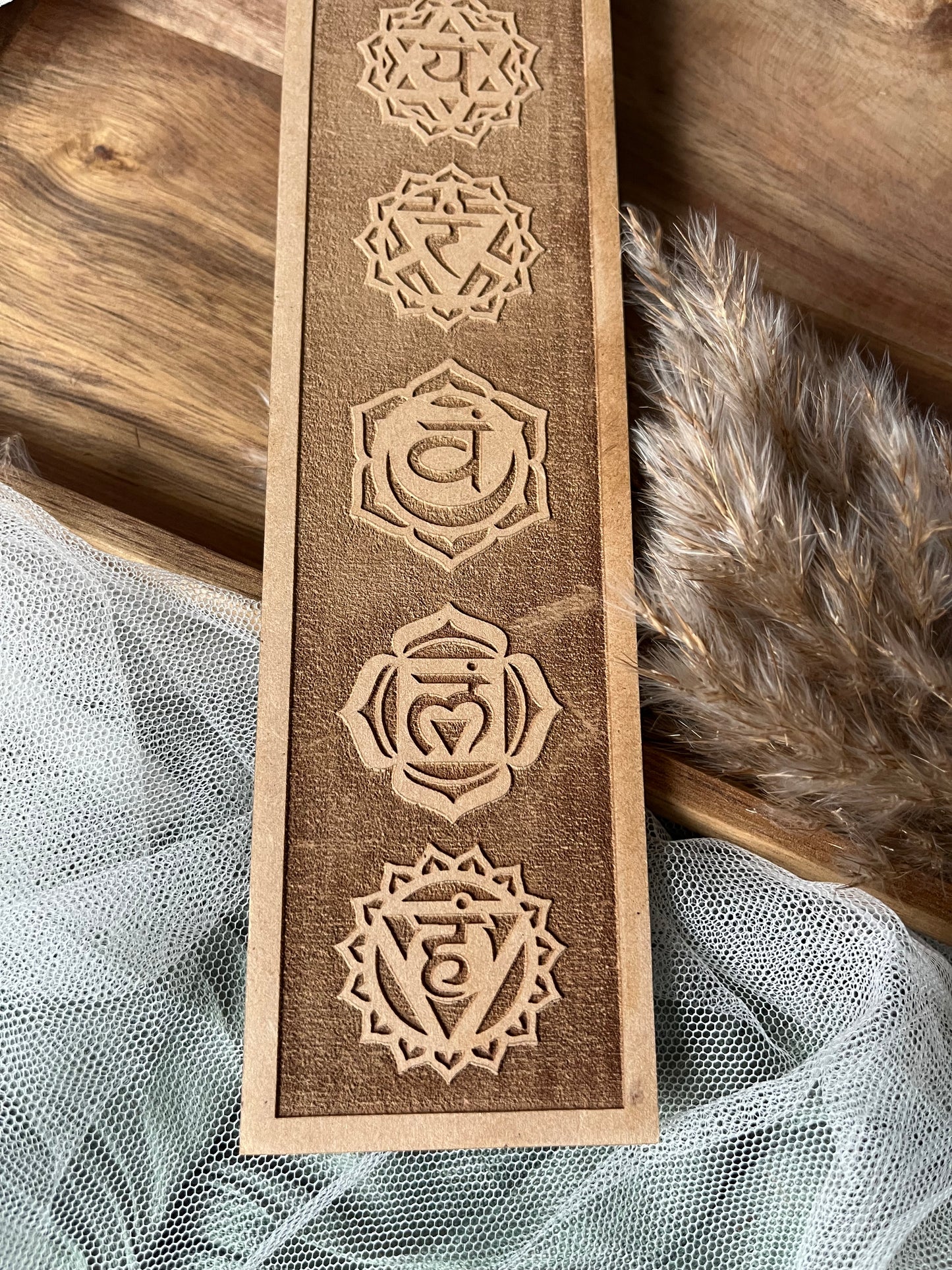 Plaque en bois - 7 CHAKRAS