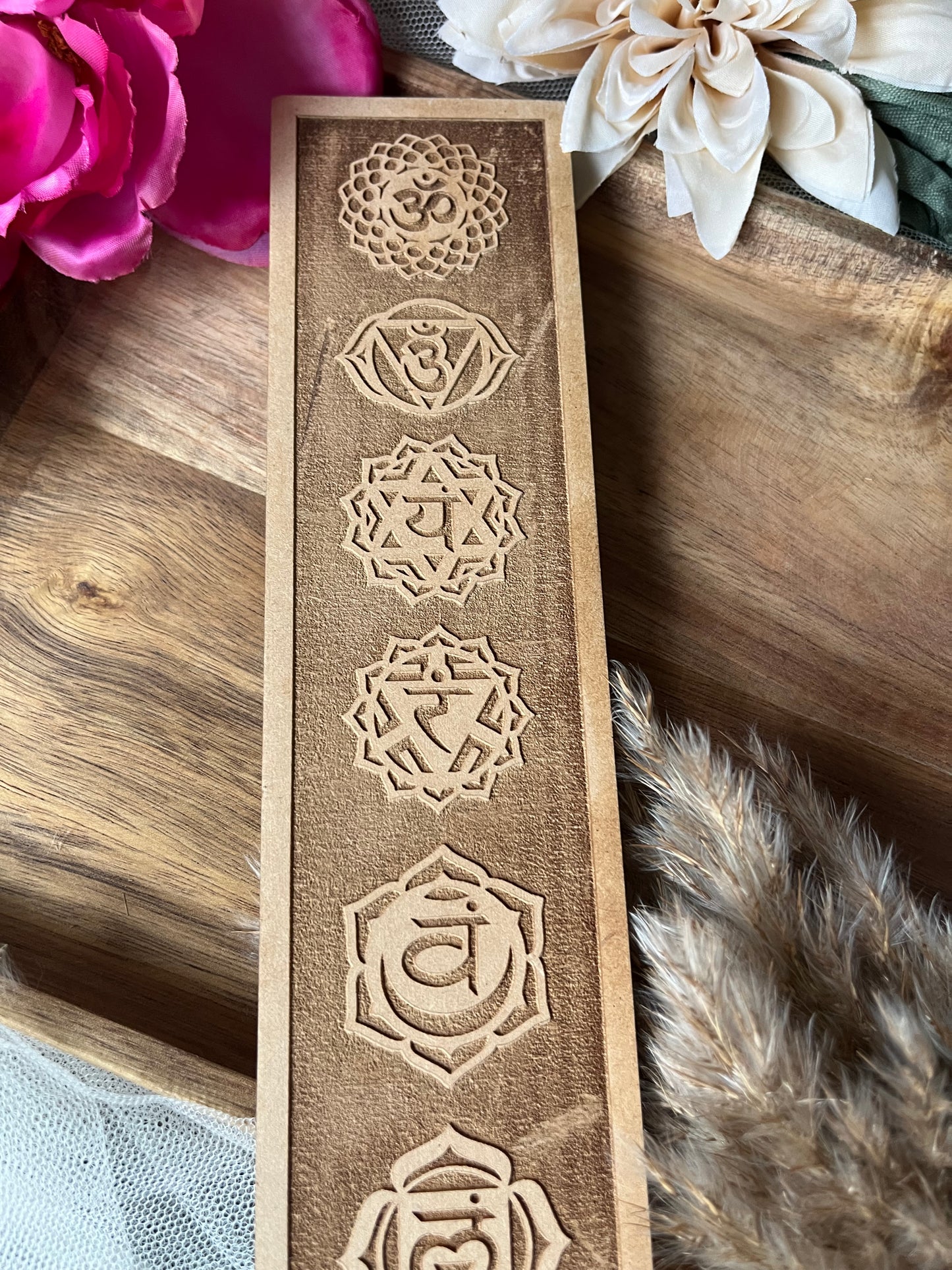 Plaque en bois - 7 CHAKRAS