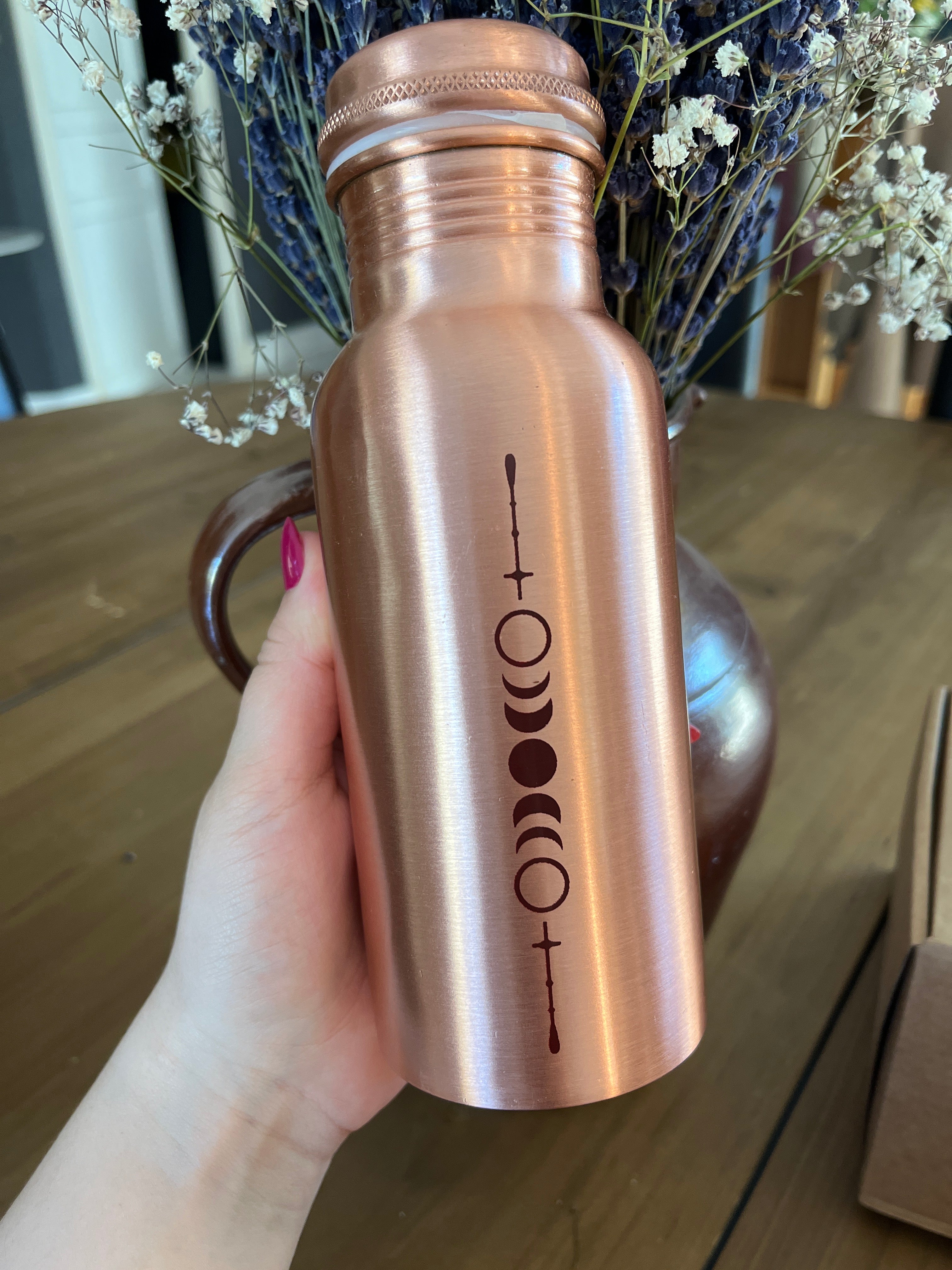 Bouteille en cuivre - Phase lunaire