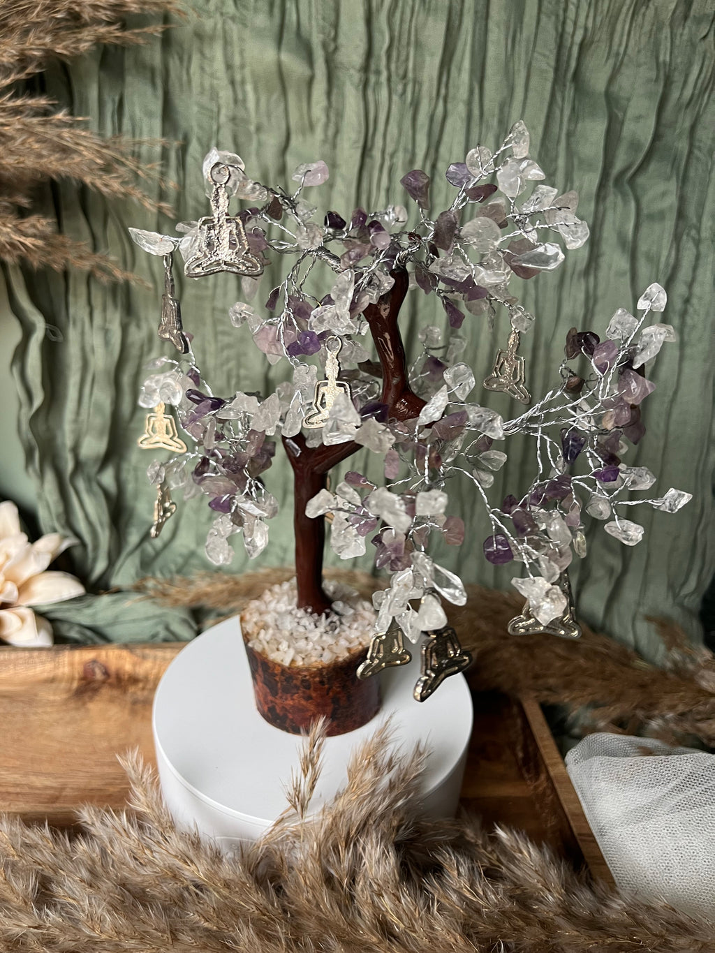 Arbre du bonheur - HARMONIE - PROTECTION -ÉLÉVATION - Cristal & Améthyste