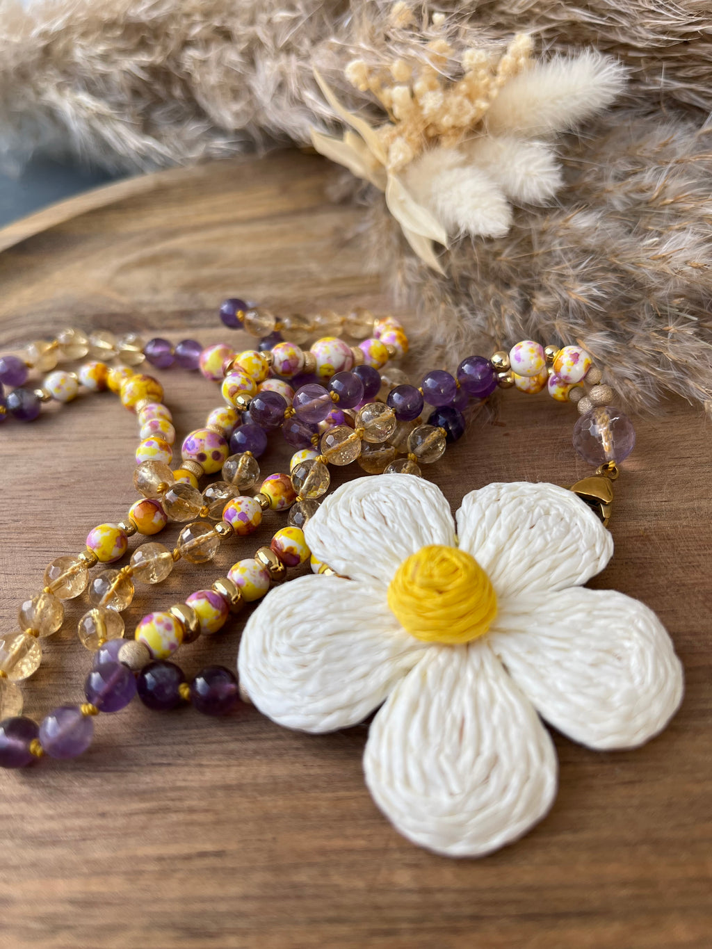 Mala "Éclat d'Amétrine" - Améthyste - Citrine - Pierre de verre