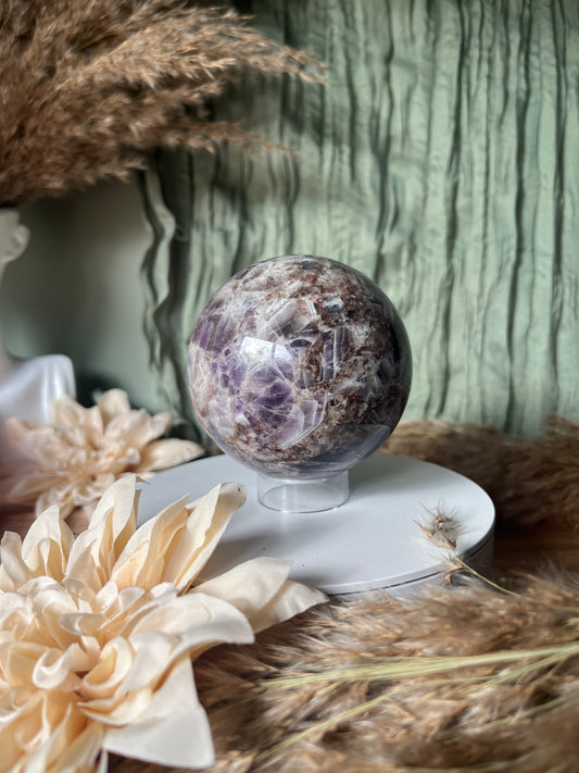Sphère - SAGESSE- CLARTÉ INTÉRIEURE- Améthyste Chevron