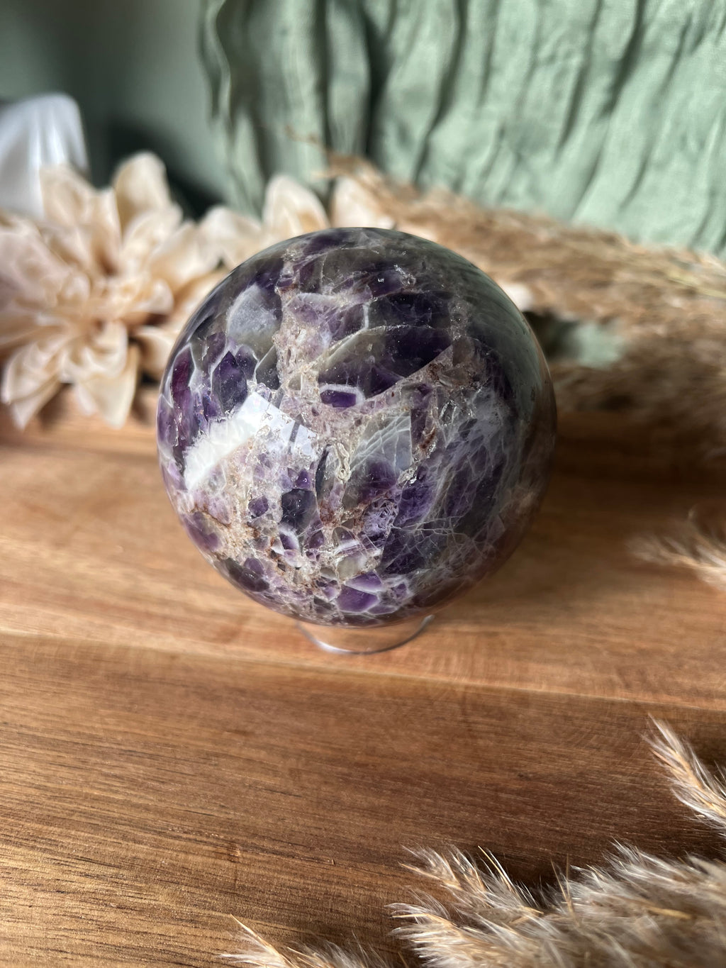 Sphère - SAGESSE- CLARTÉ INTÉRIEURE- Améthyste Chevron