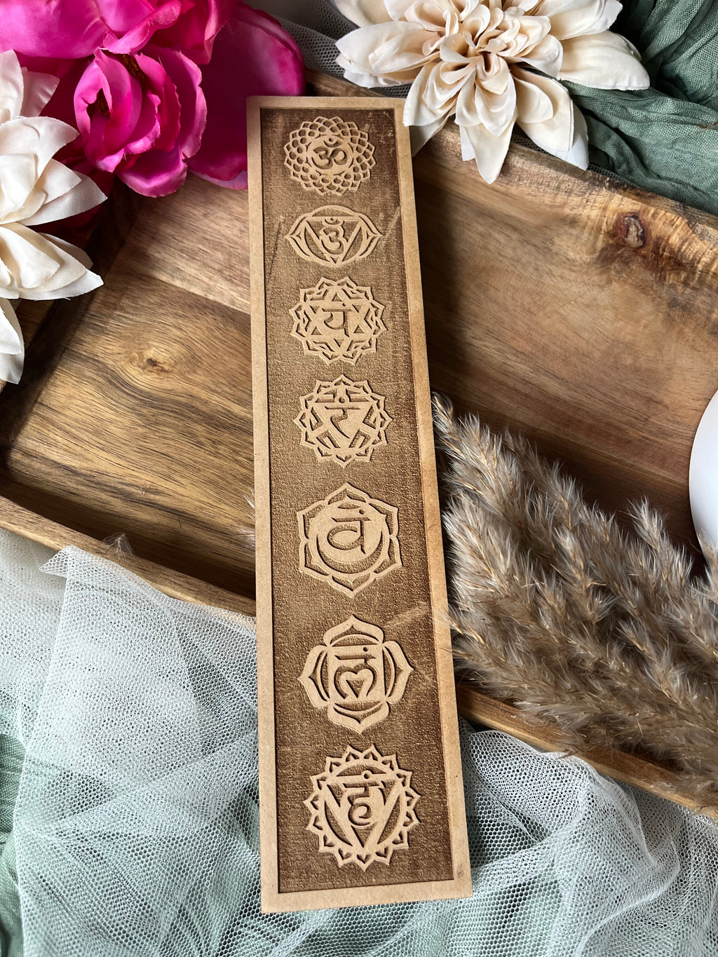 Plaque en bois - 7 CHAKRAS