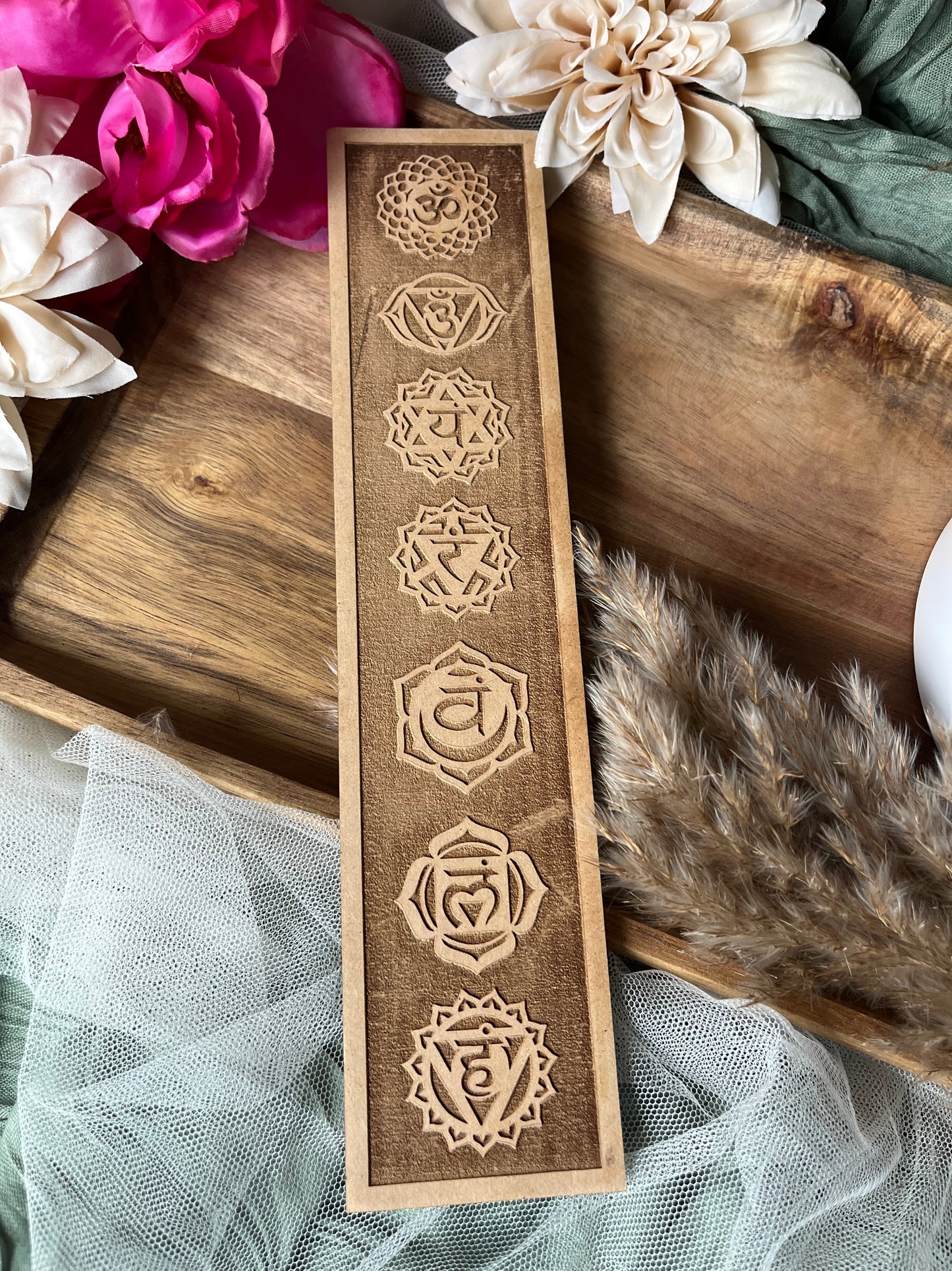 Plaque en bois - 7 CHAKRAS