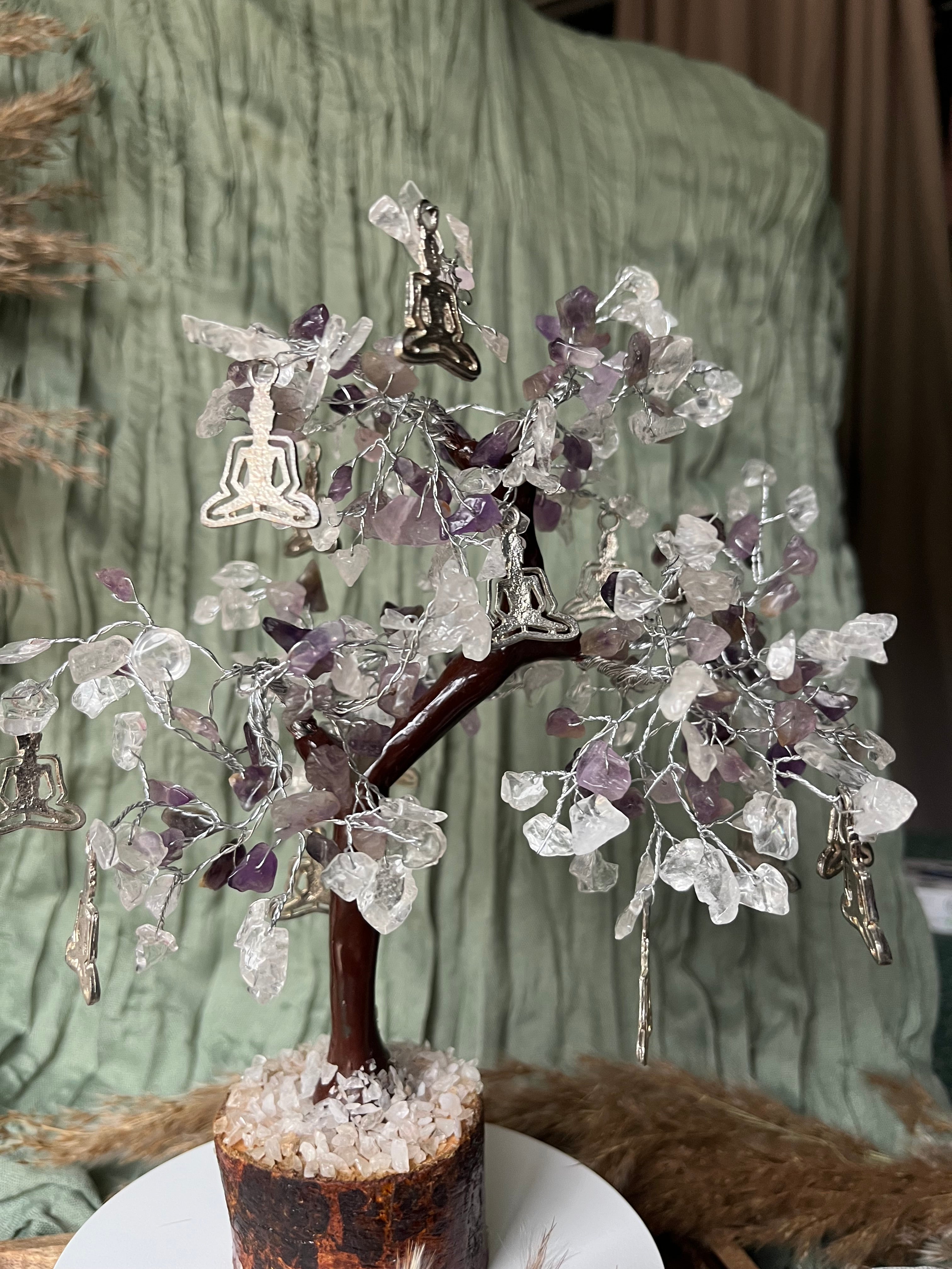 Arbre du bonheur - HARMONIE - PROTECTION -ÉLÉVATION - Cristal & Améthyste