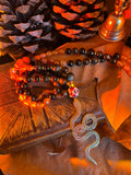 Mala “Le Serpent” – PUISSANCE - MÉTAMORPHOSE - FEU INTÉRIEUR - Cornaline - Obsidienne dorée - Grenat