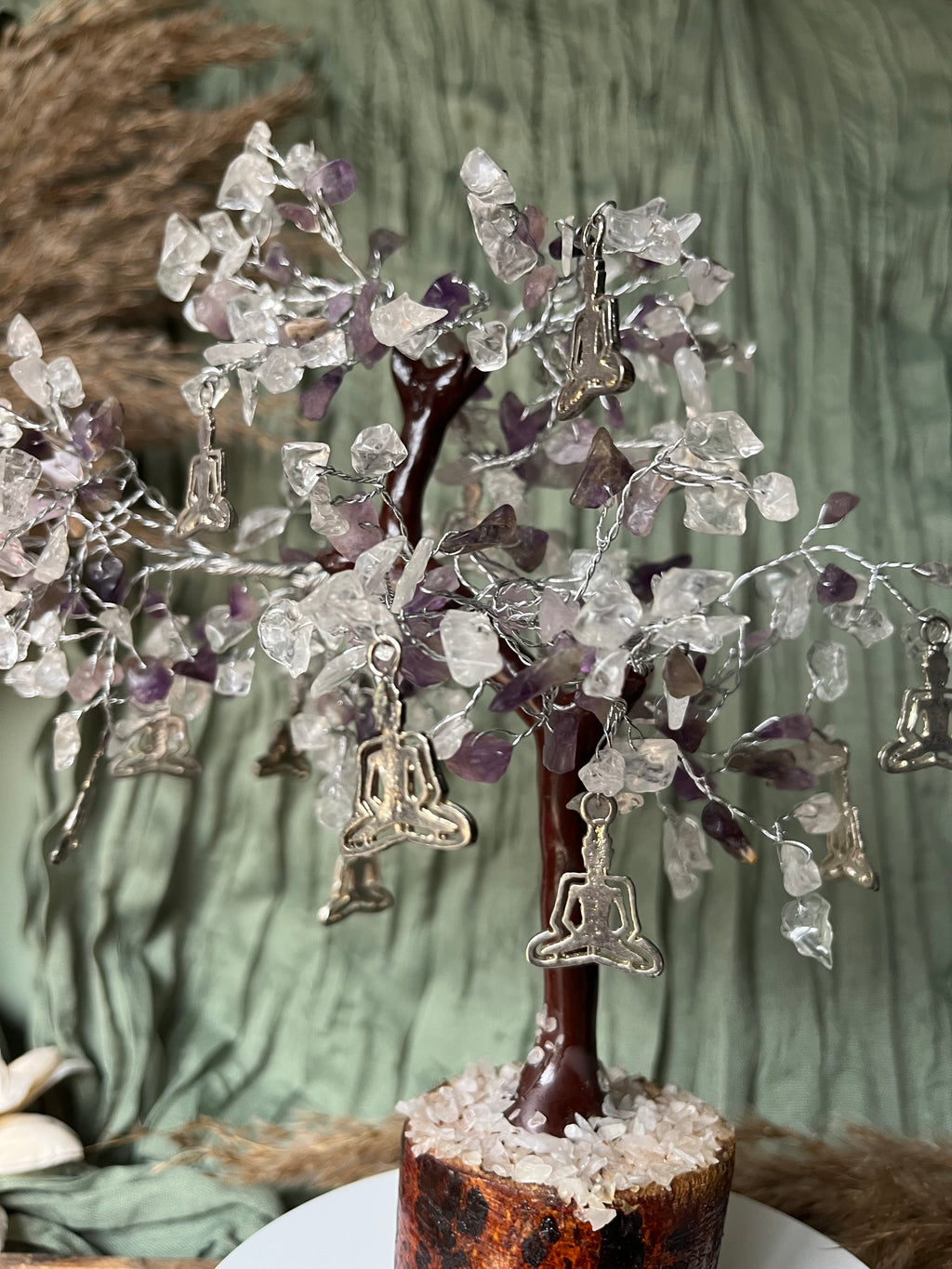 Arbre du bonheur - HARMONIE - PROTECTION -ÉLÉVATION - Cristal & Améthyste