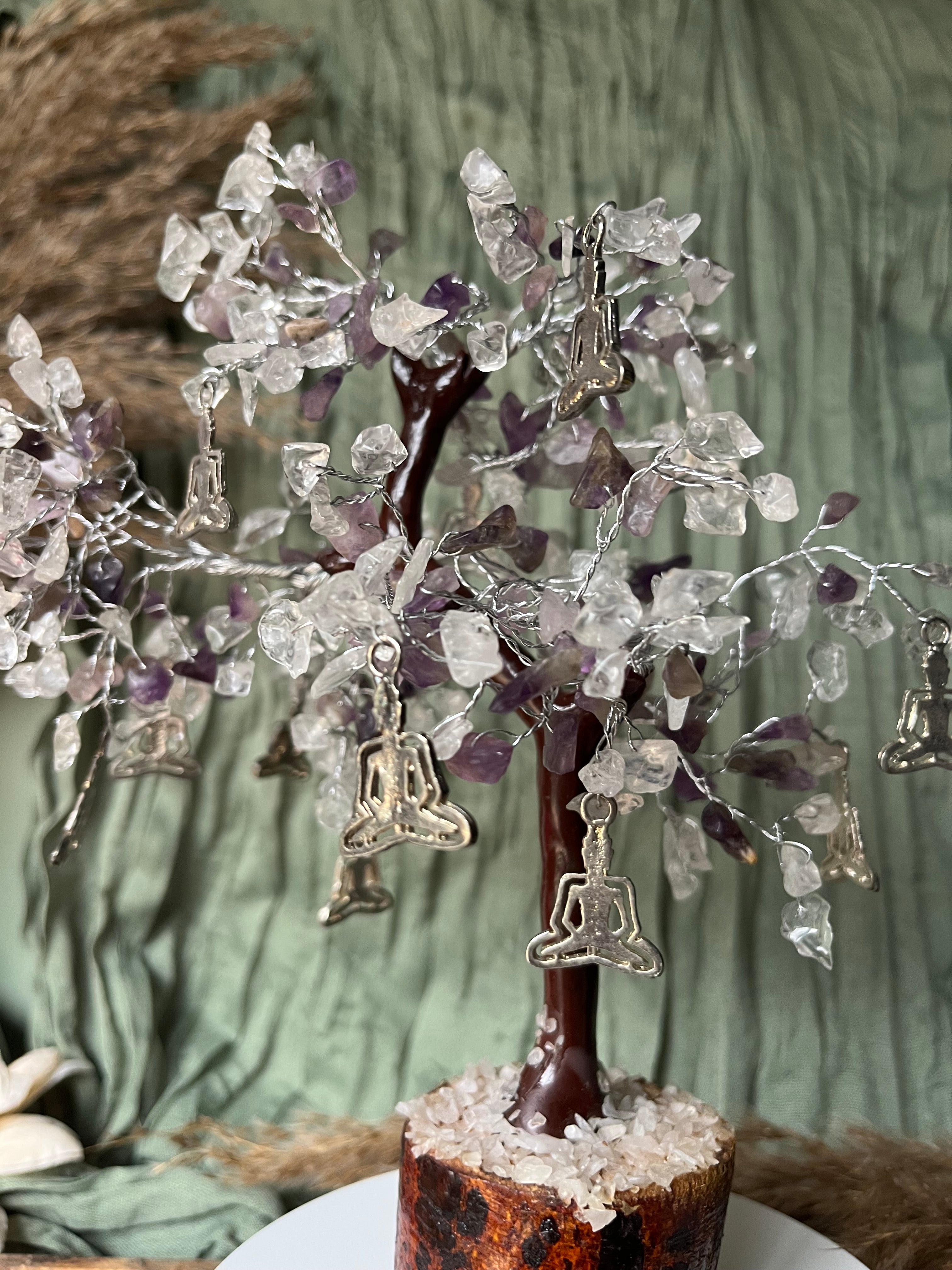Arbre du bonheur - HARMONIE - PROTECTION -ÉLÉVATION - Cristal & Améthyste