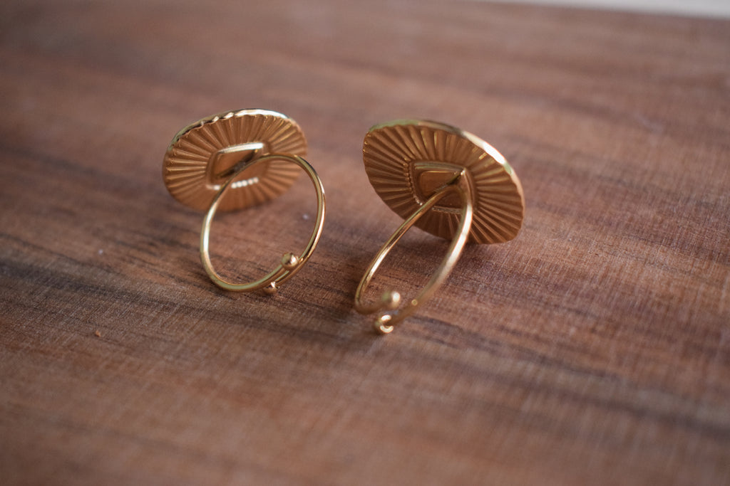 Bague en pierres naturelles - Acier inoxydable