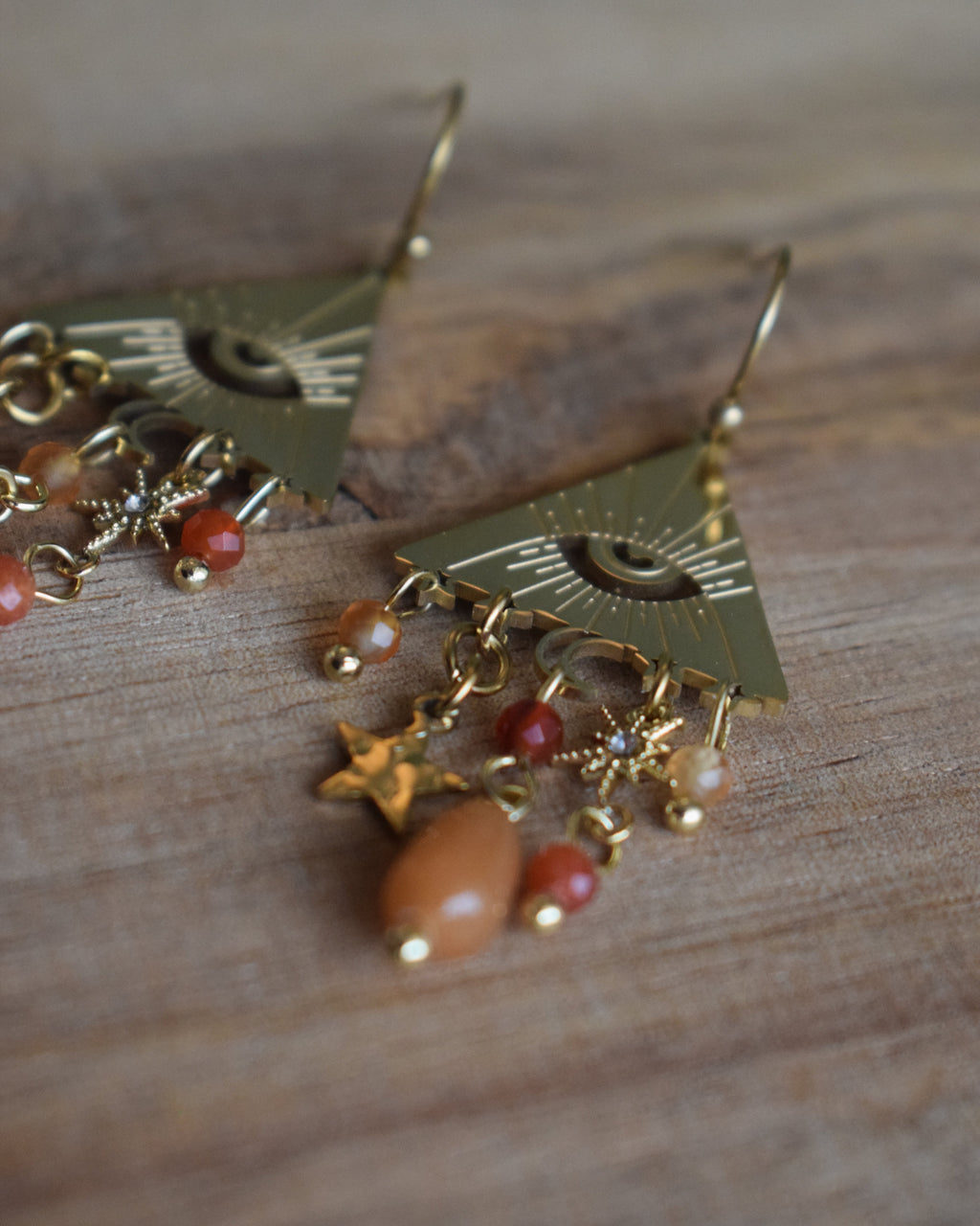 Boucles d'oreilles vitalité - Cornaline