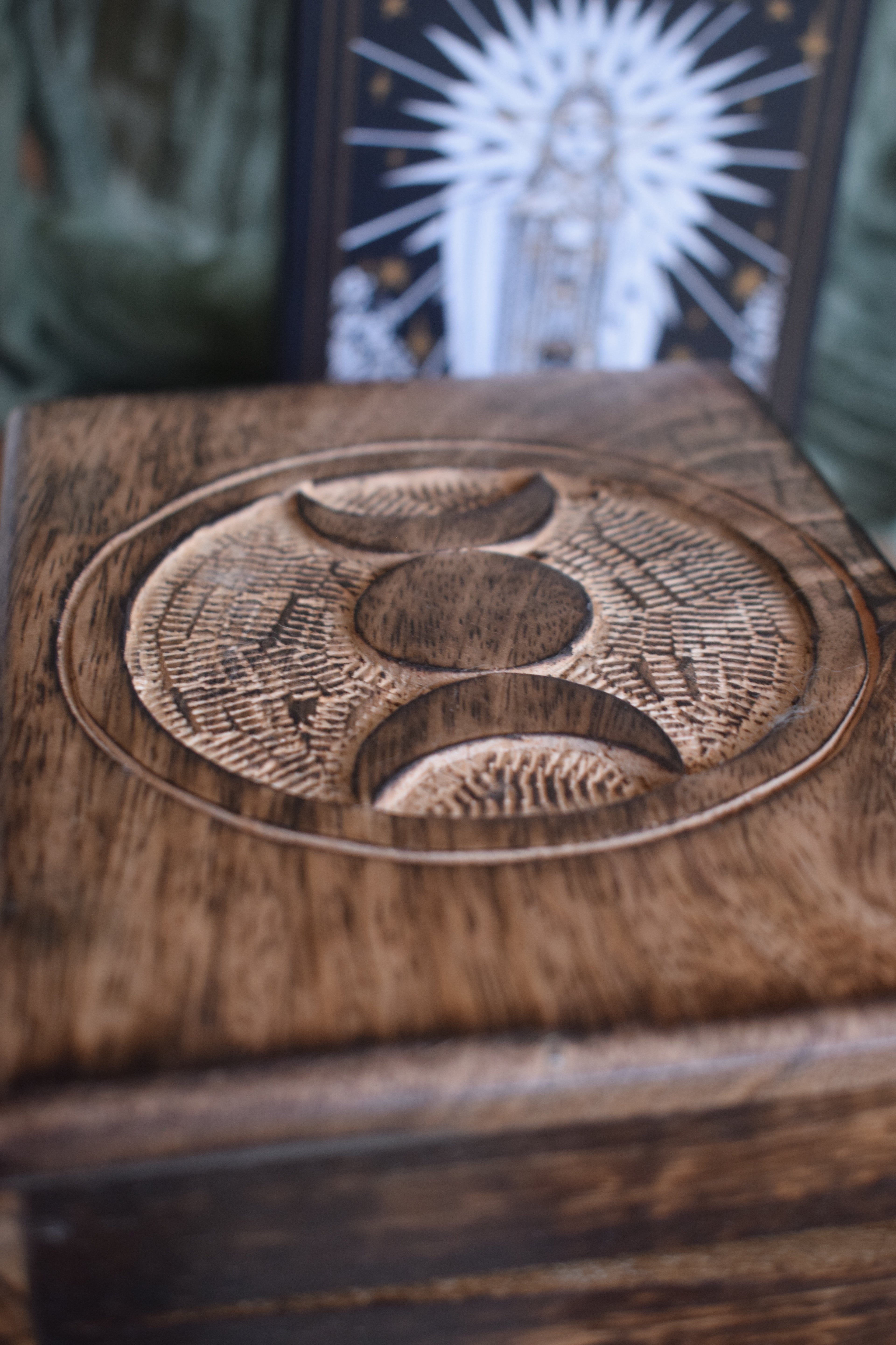 Boîte de rangement en bois - Tarot & Oracle