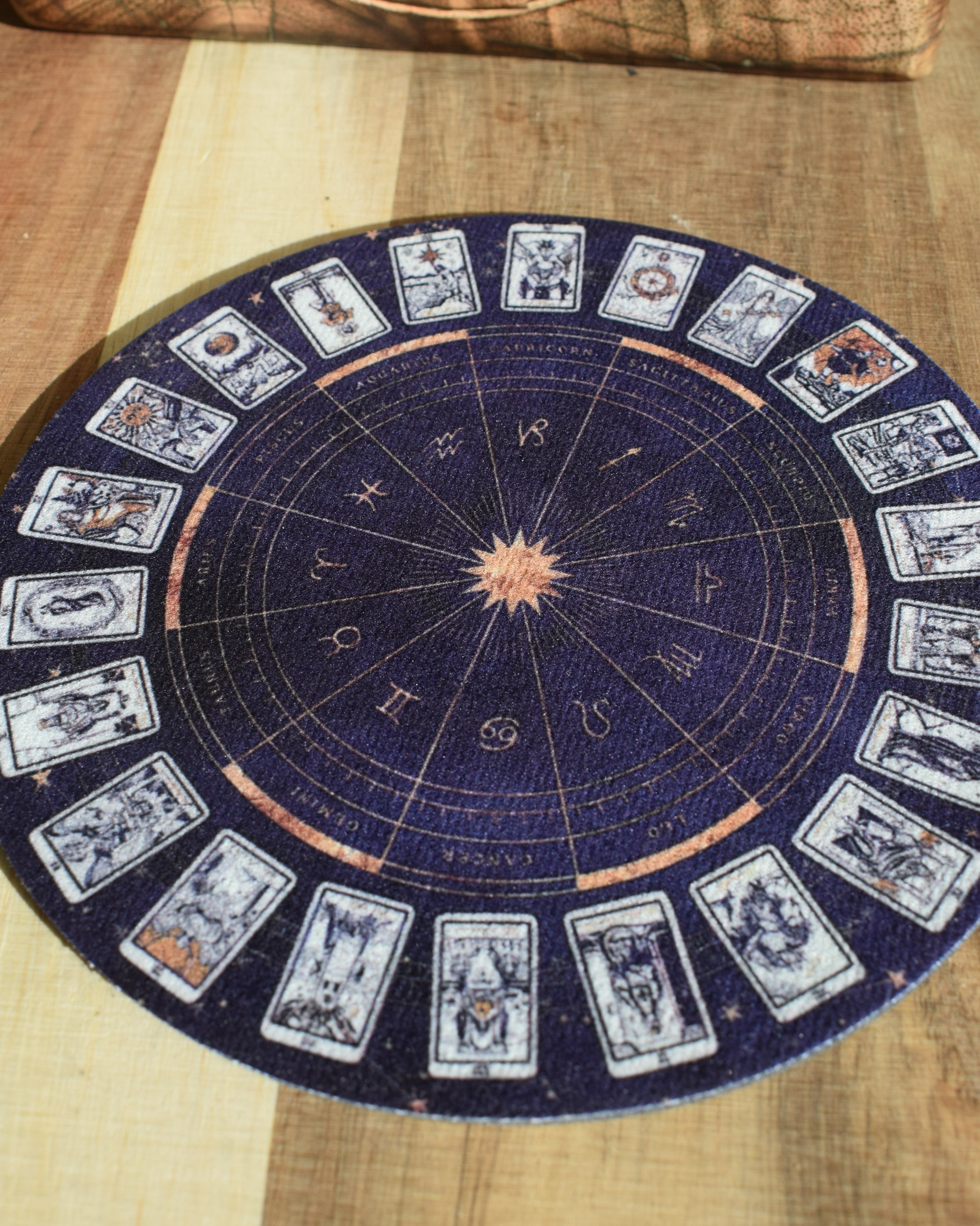 Tapis de pendule - Tarot & signes astrologique