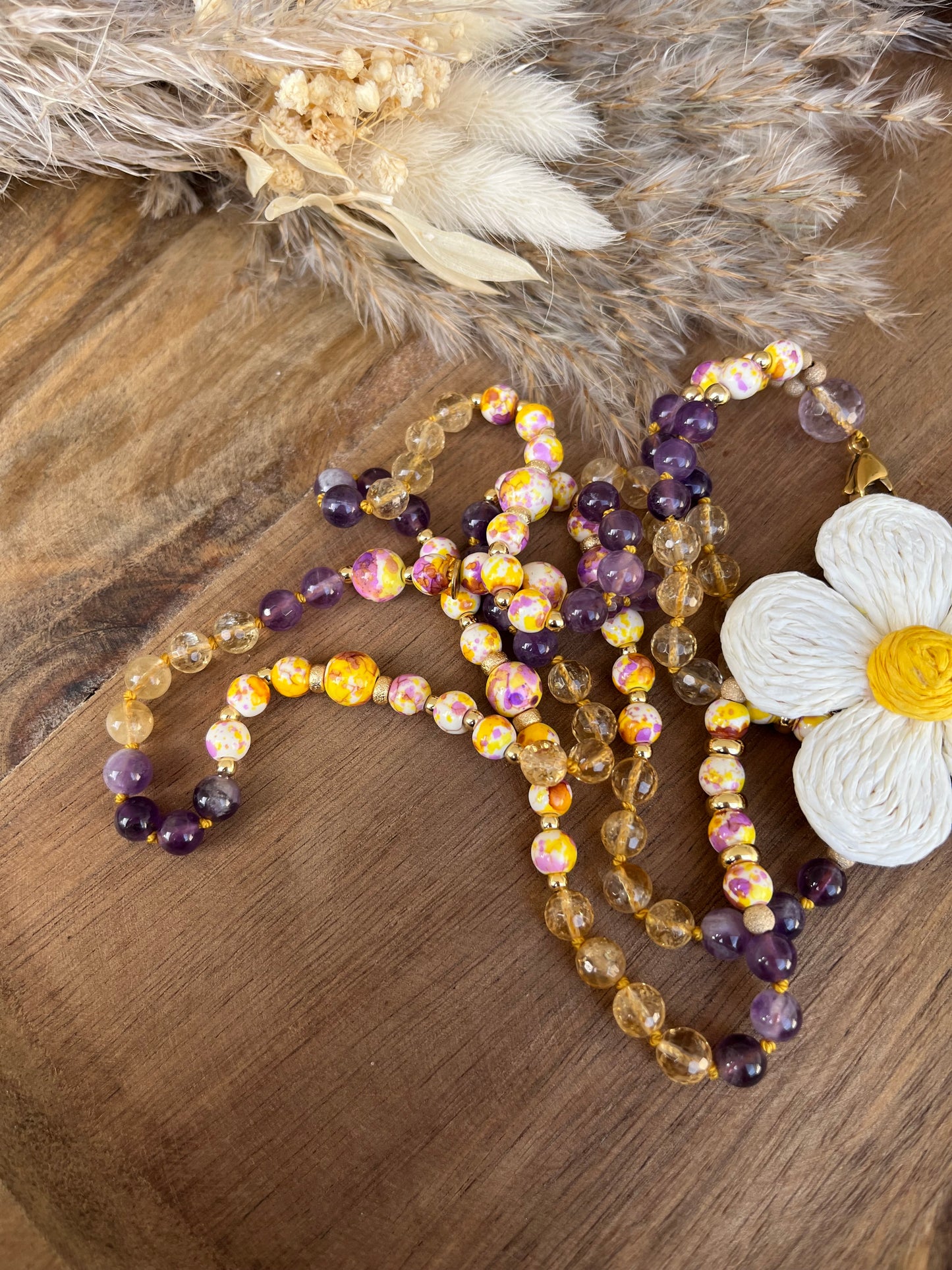 Mala "Éclat d'Amétrine" - Améthyste - Citrine - Pierre de verre