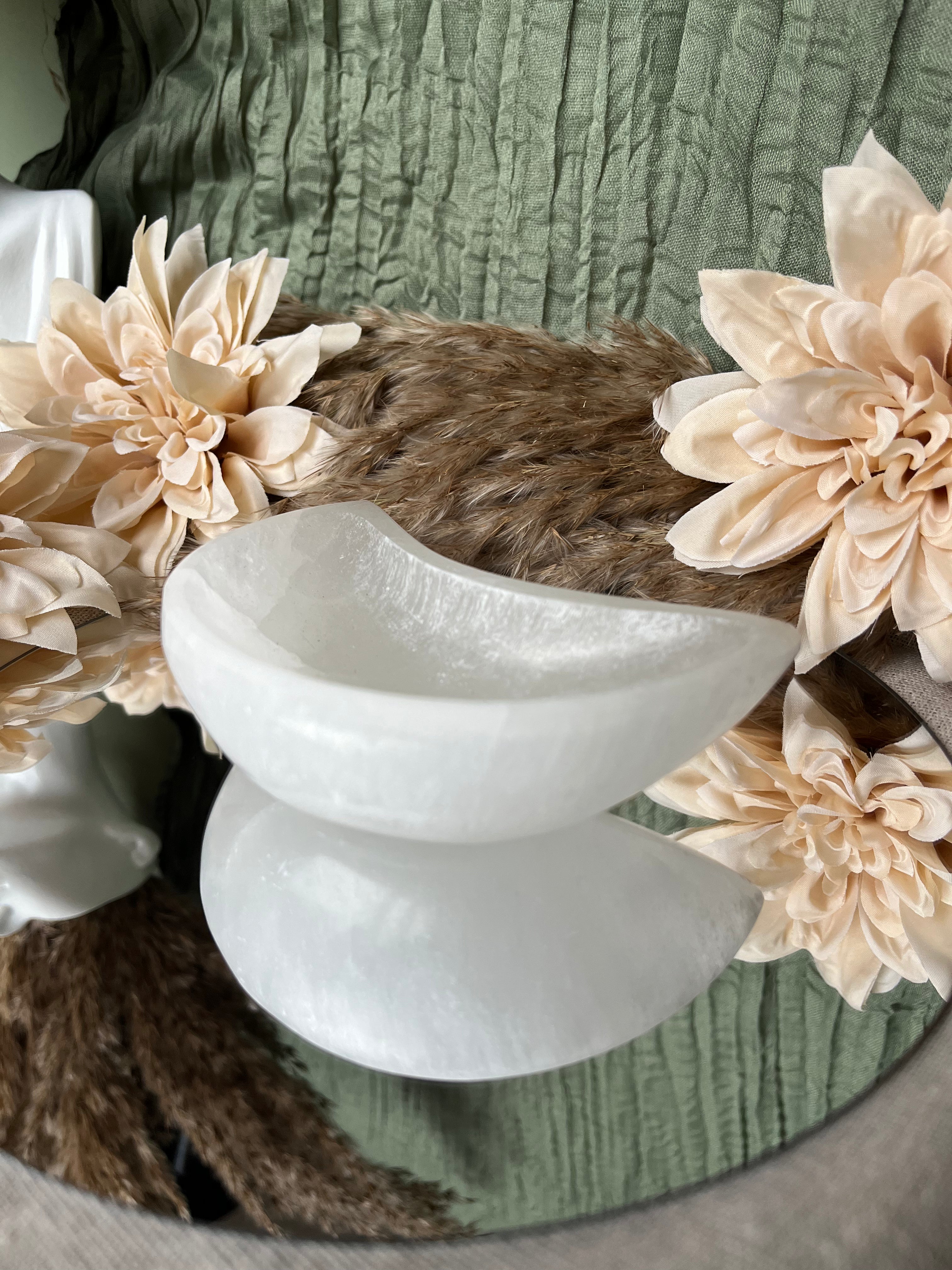 Bol en Sélénite - Lune claire