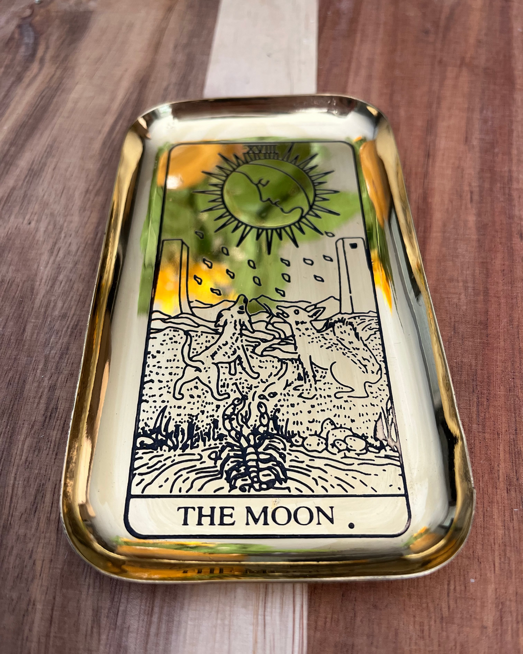 Platon tarot - La lune - Laiton