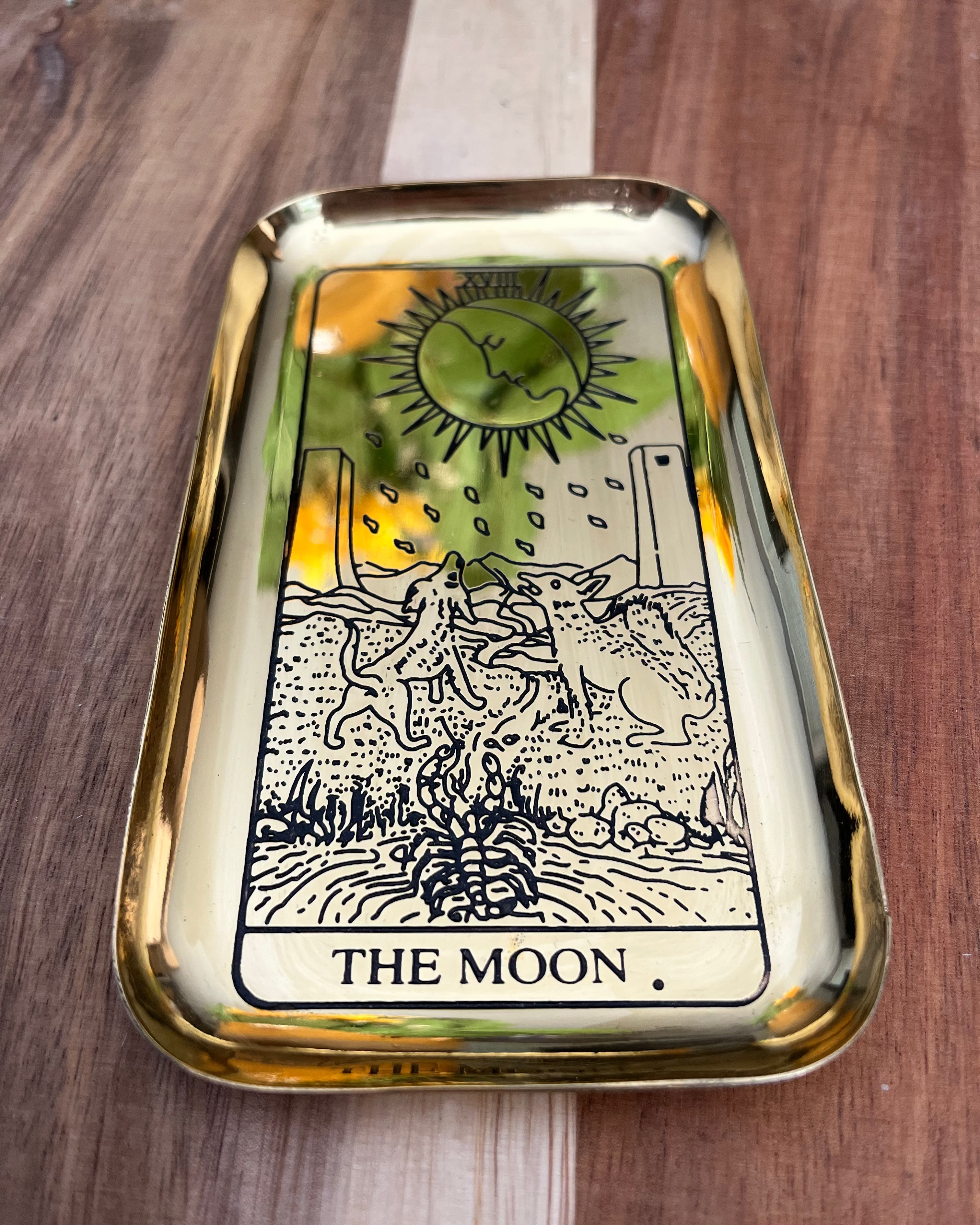 Platon tarot - La lune - Laiton