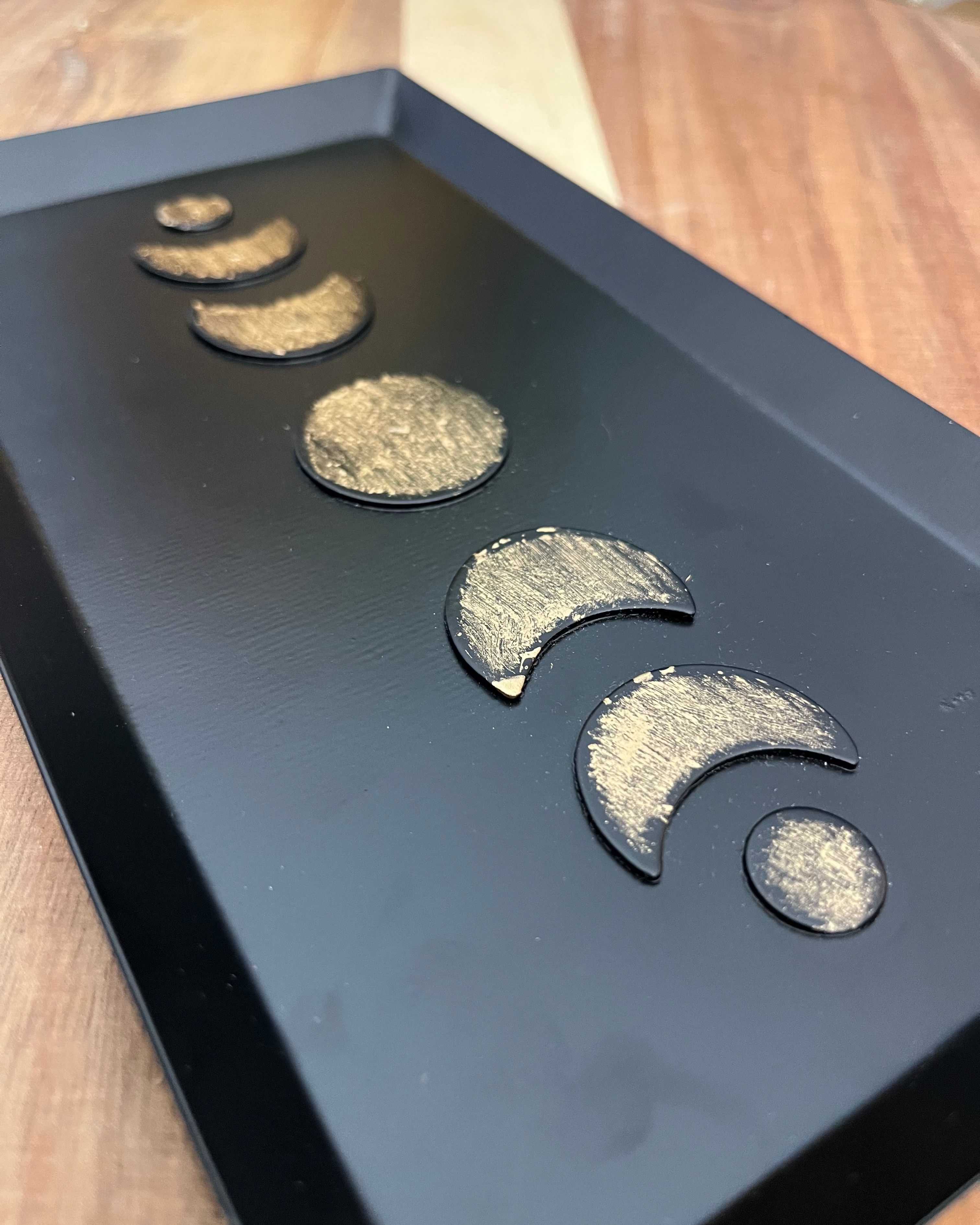 Plateau métal - Phases lunaires