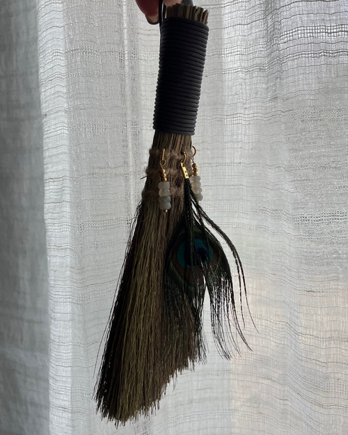 Balai Rituel - Labradorite & Plume de Paon