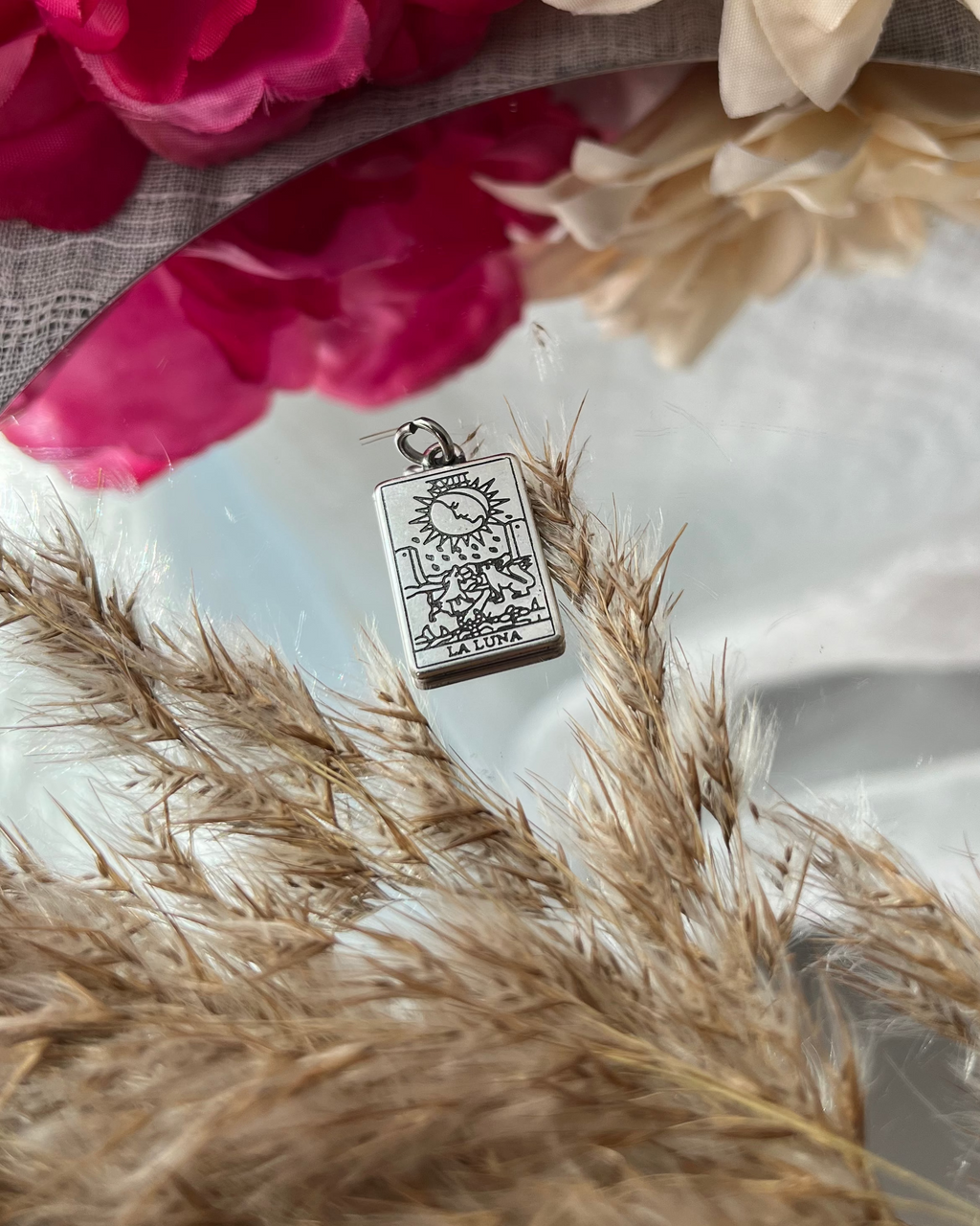 Pendentif Mini carte de tarot "La luna"