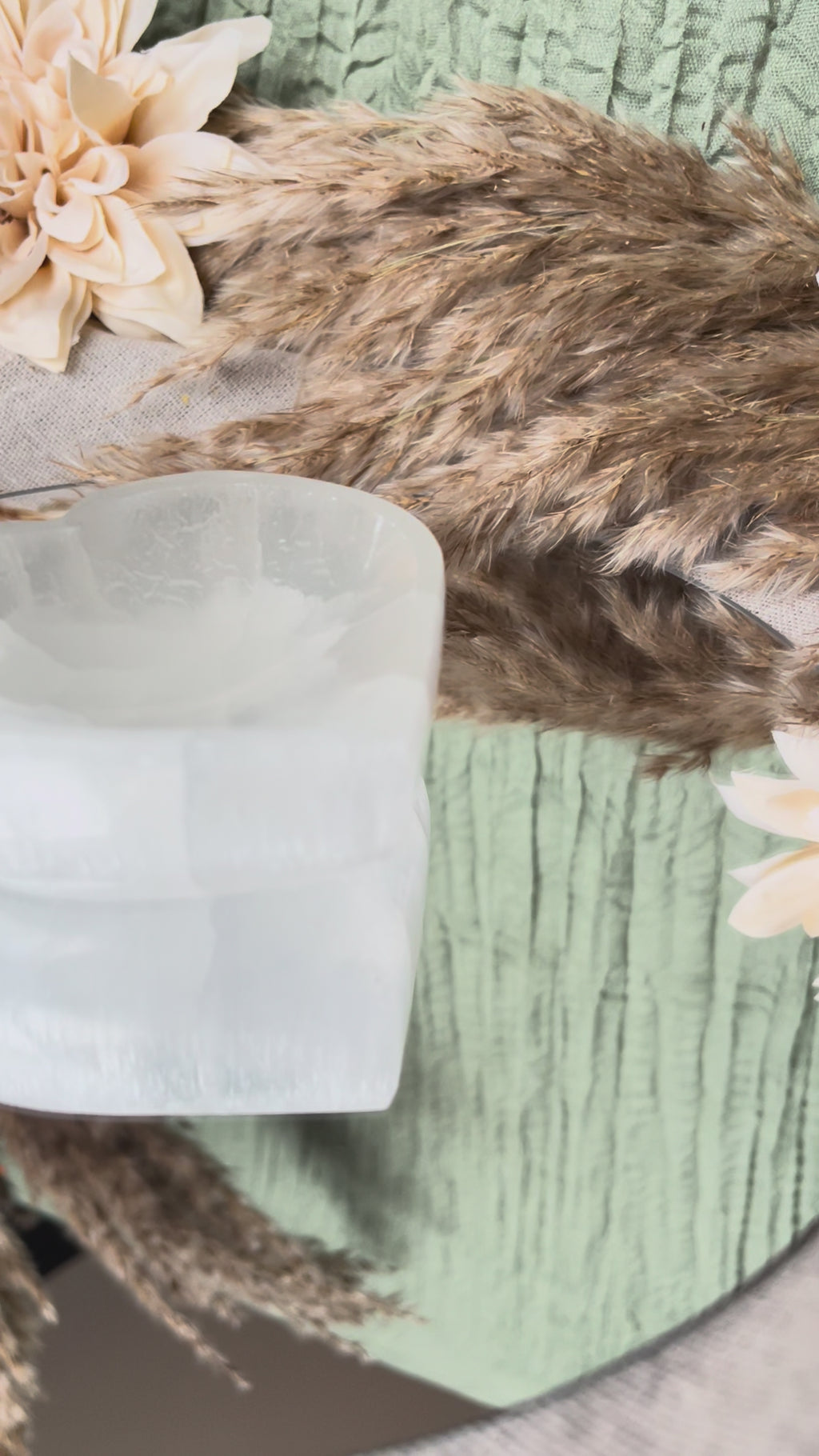 Bol en Sélénite - Coeur de lumière