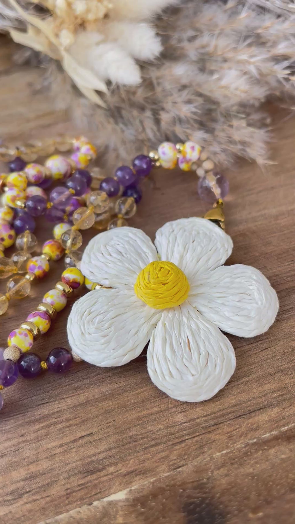 Mala "Éclat d'Amétrine" - Améthyste - Citrine - Pierre de verre