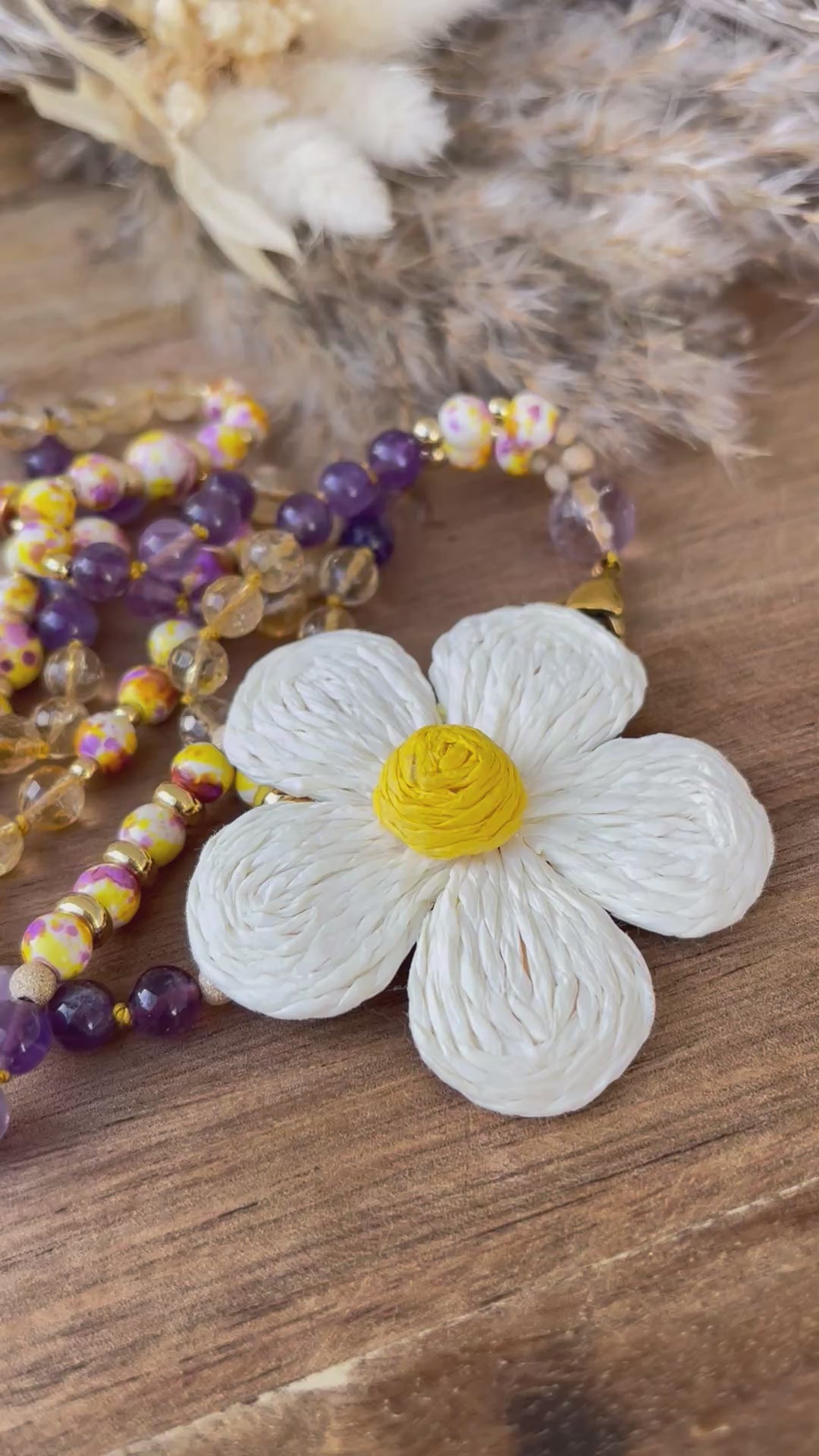 Mala "Éclat d'Amétrine" - Améthyste - Citrine - Pierre de verre