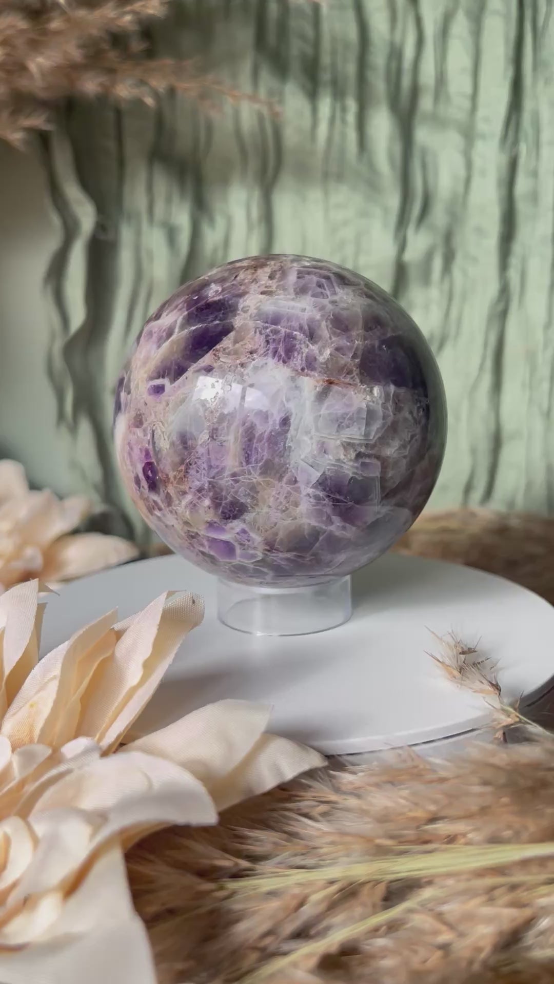 Sphère - SAGESSE- CLARTÉ INTÉRIEURE- Améthyste Chevron