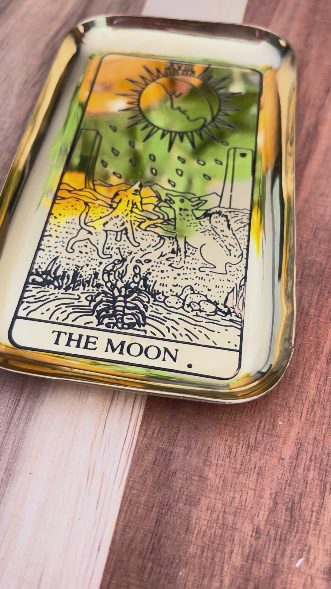 Platon tarot - La lune - Laiton