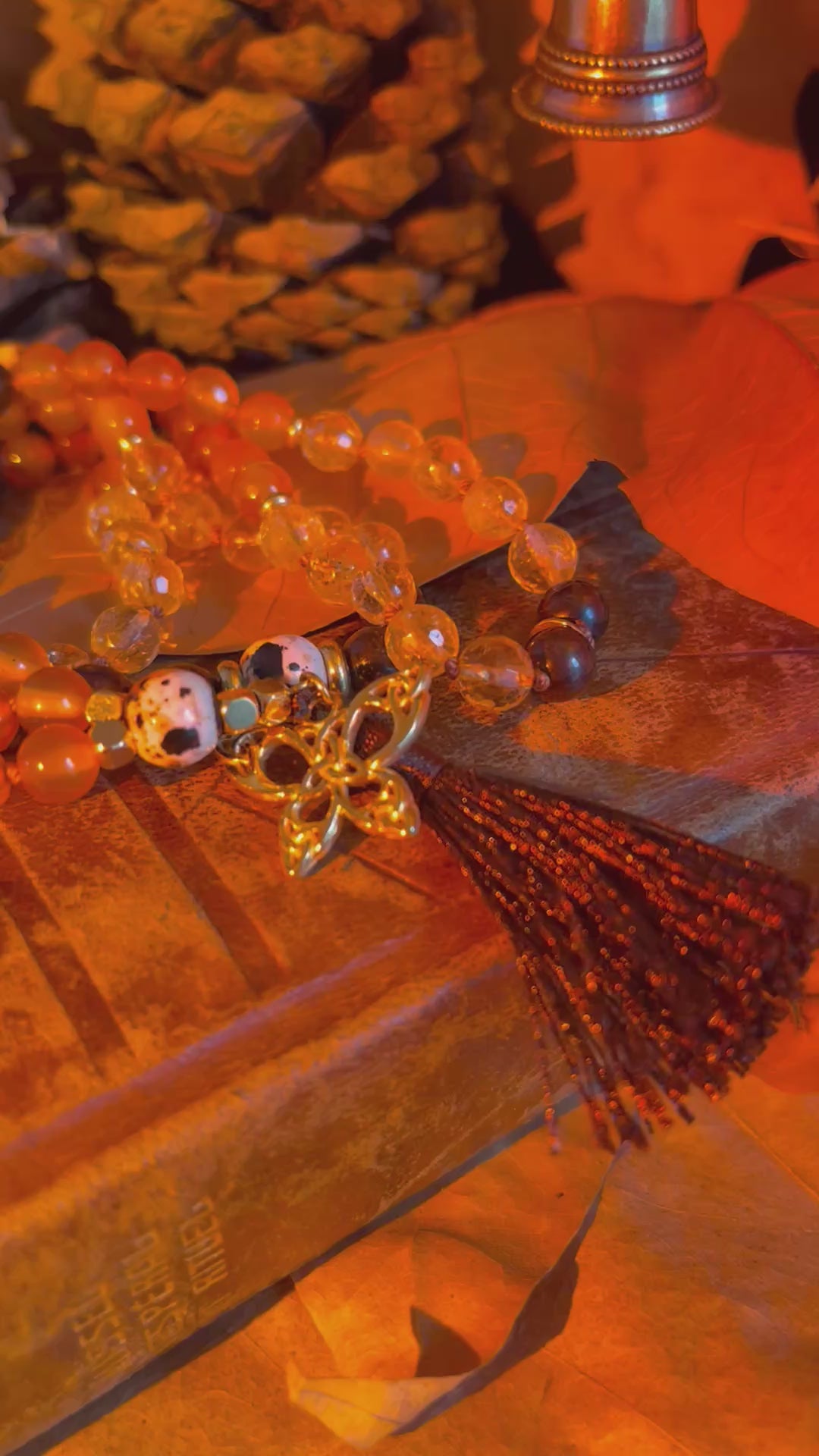 Mala "Renaissance" - ÉLAN - CRÉATION - RENOUVEAU - Grenat - Cornaline - Citrine