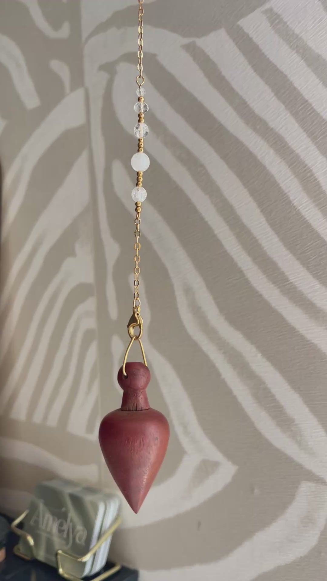 PENDULE - CRISTAL DE ROCHE - BOIS